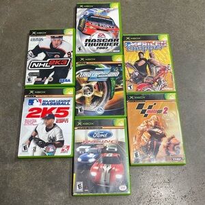 Lot of 7 Xbox Games – NFS Underground 2, NASCAR, NHL 2K3, MotoGP, MLB + More